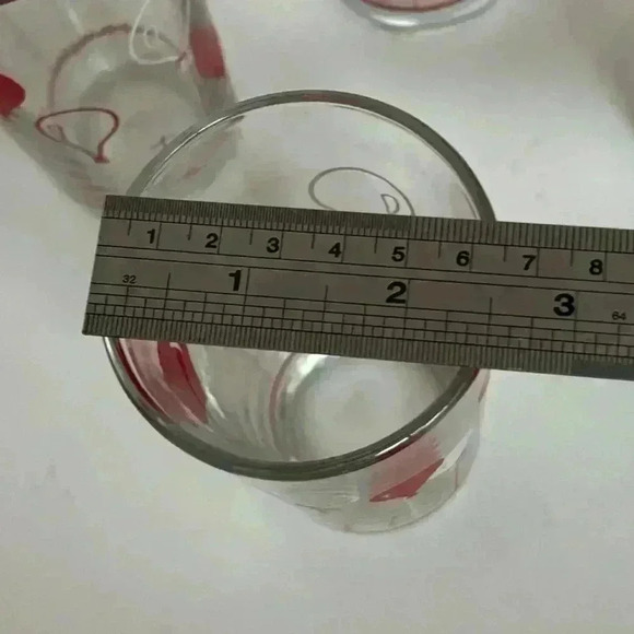 Vintage 70s Collectable Nutella Balloon Design Glass Pitcher and Tumblers Set - Picture 11 of 14